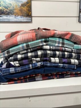 Mens Resale Bundle - L/XL Dress Shirts, Flannels, Long Sleeves